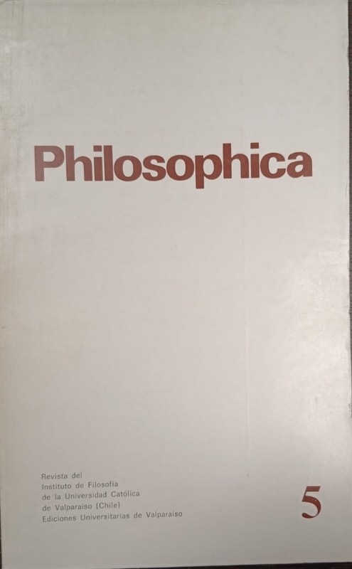 Philosophica: Revista del instituto de Filosofia de la Universidad Católica de Valparaíso