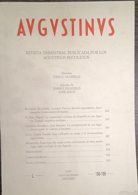 Augustinus: Revista Trimestral publicada por los Agustinos Recoletos