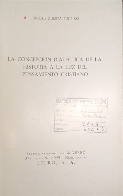 La concepción dialéctica de la Historia a la luz del pensamiento Cristiano