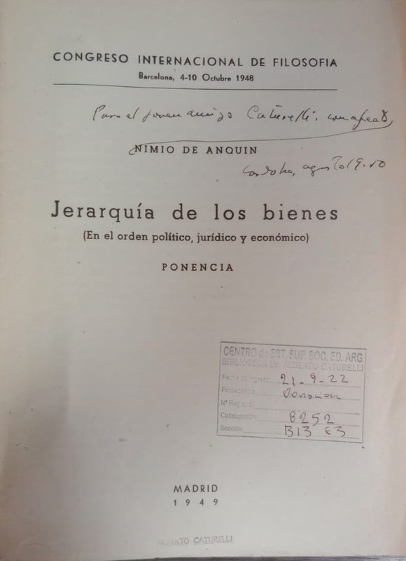 Jerarquía de los bienes: (En el orden político, jurídico y económico)