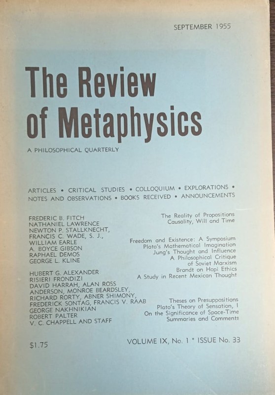 The Review of Metaphysics: A philosophical quarterly