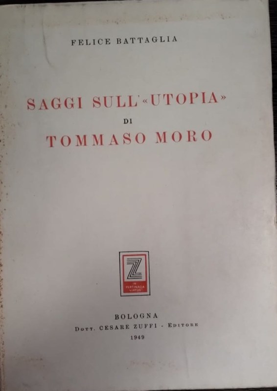 Saggi sull <Utopia> di Tommaso Moro