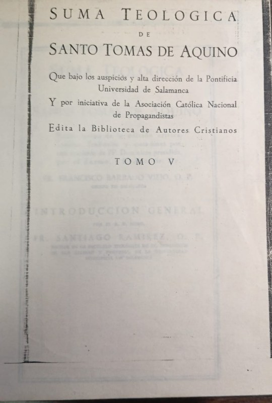 Suma Teológica: Tomo V