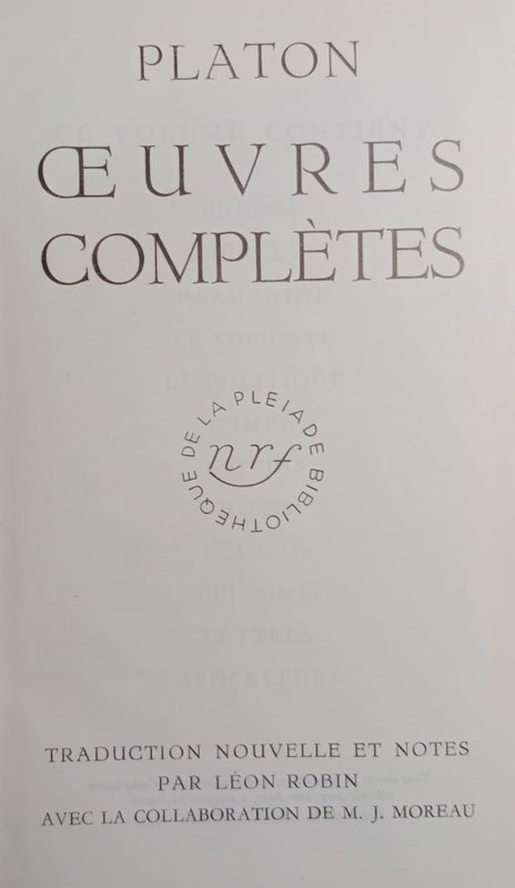 Platon; oeuvres complètes: Tomo II