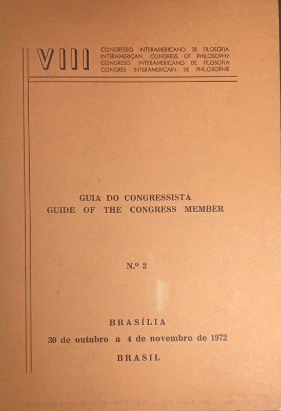 Guia do congressista nro 2: VIII Congresso Interamericano de Filosofía