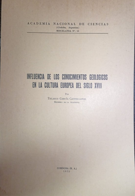 Influencia de los conocimientos geológicos en la Cultura Europea del Siglo XVIII