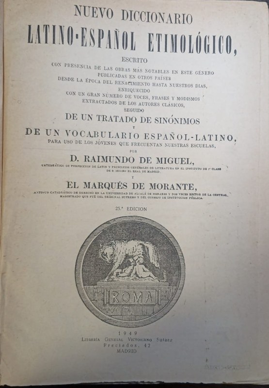 Nuevo Diccionario Latino-Español Etimológico