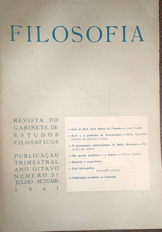 Filosofía: Revista do Gabinete de Estudos Filosóficos