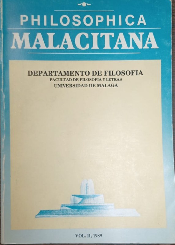 Philosophica Malacitana: Facultad de Filosofia y Letras Universidad de Málaga