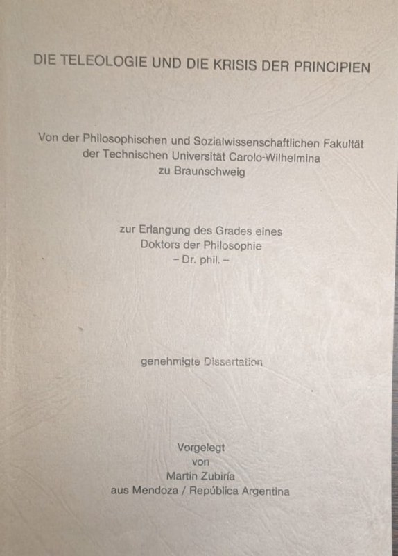 Die teleologie und die krisis der principien