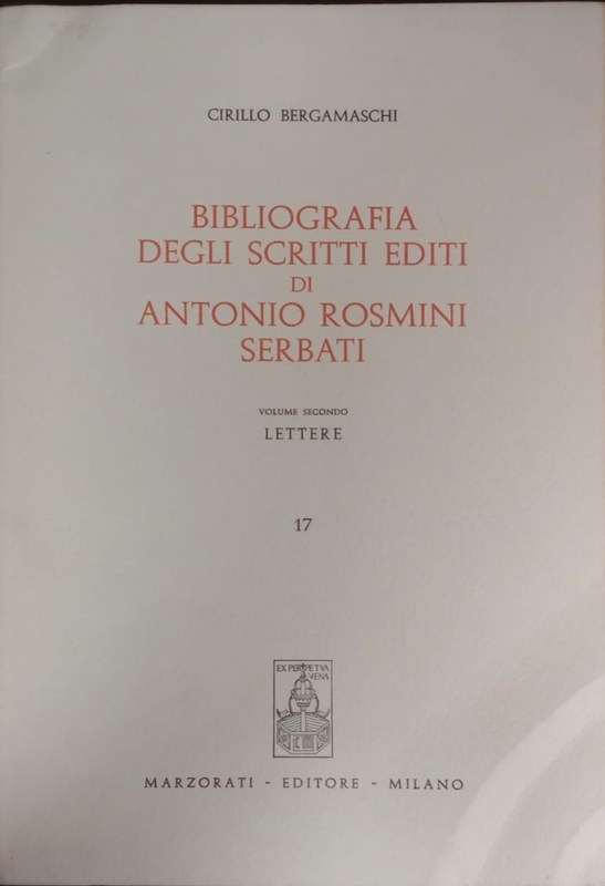Bibliografia degli scritti editi di Antonio Rosmini Serbati