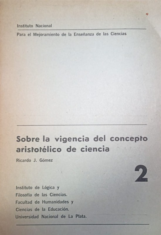 Sobre la vigencia del concepto aristotélico de ciencia