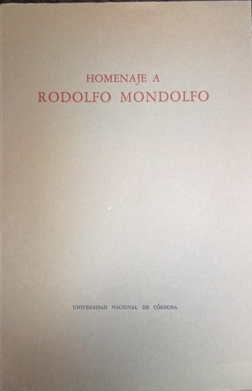 Homenaje a Rodolfo Mondolfo