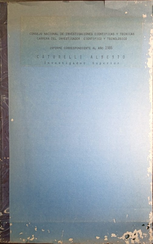 Conicet, informe correspondiente al año 1986
