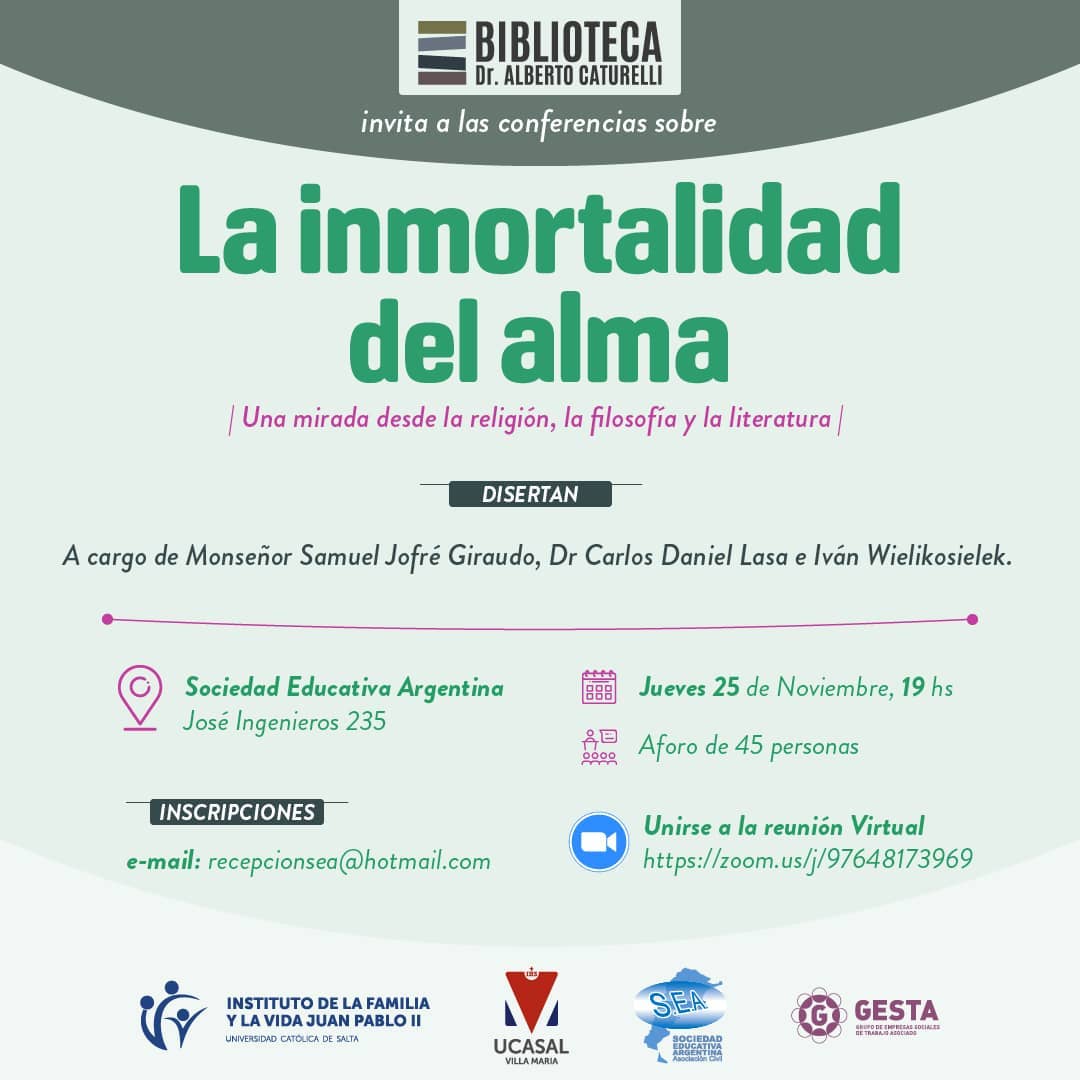 Flyer: La Inmortalidad del Alma