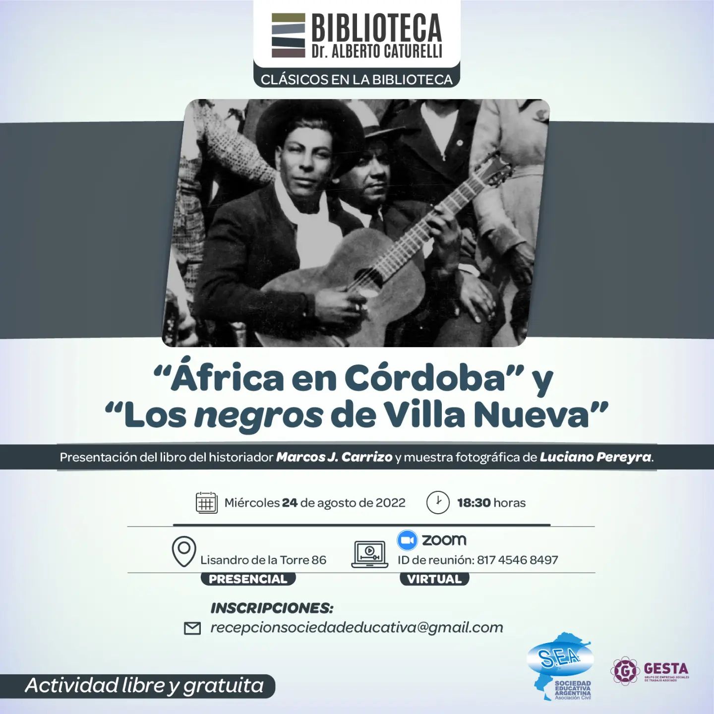Flyer: África en Córdoba y Los Negros de Villa Nueva