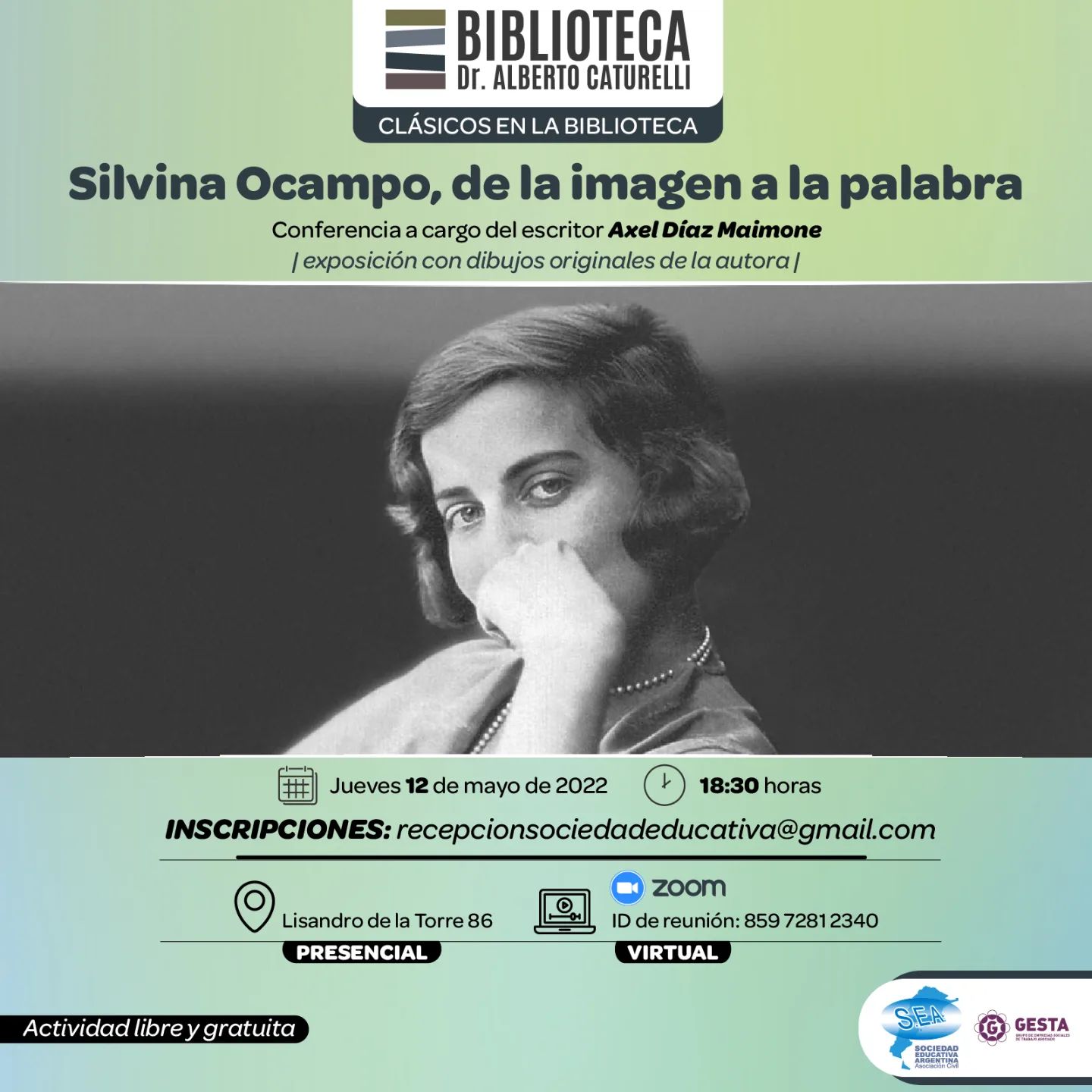 Flyer: Silvina Ocampo, de la imagen a la palabra